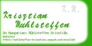 krisztian muhlsteffen business card