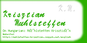 krisztian muhlsteffen business card